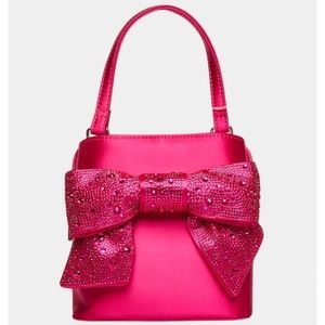 Betsy Johnson Fuchsia Bow Purse